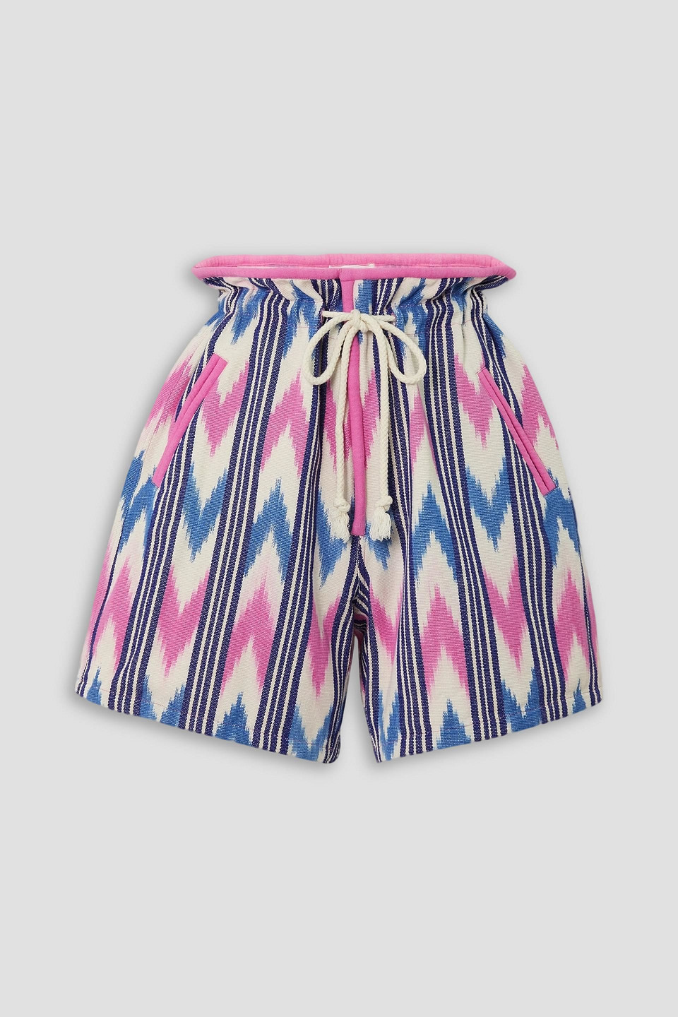 Shop Isabel Marant Étoile Linima Cotton-jacquard Shorts In Pink