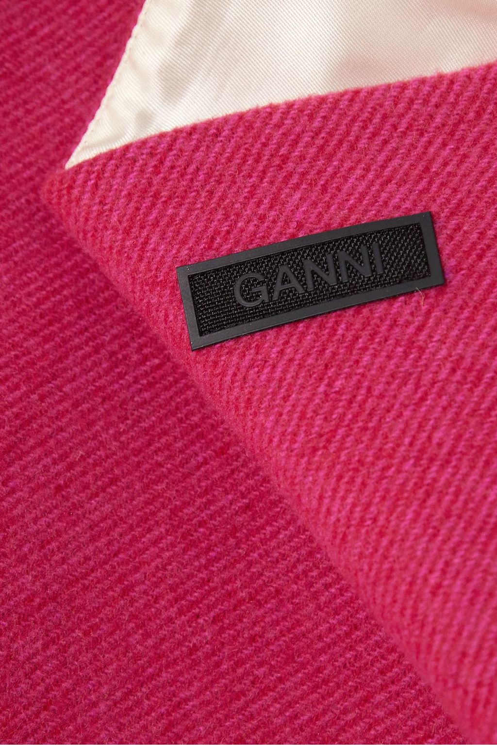 GANNI 브러시드 울 혼방 트윌 미니 스커트
