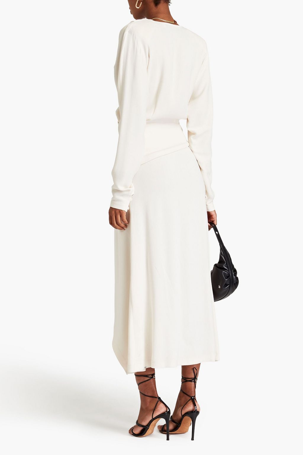 IRO Elmas asymmetrisches Kleid aus Crêpe mit Wickeleffekt
