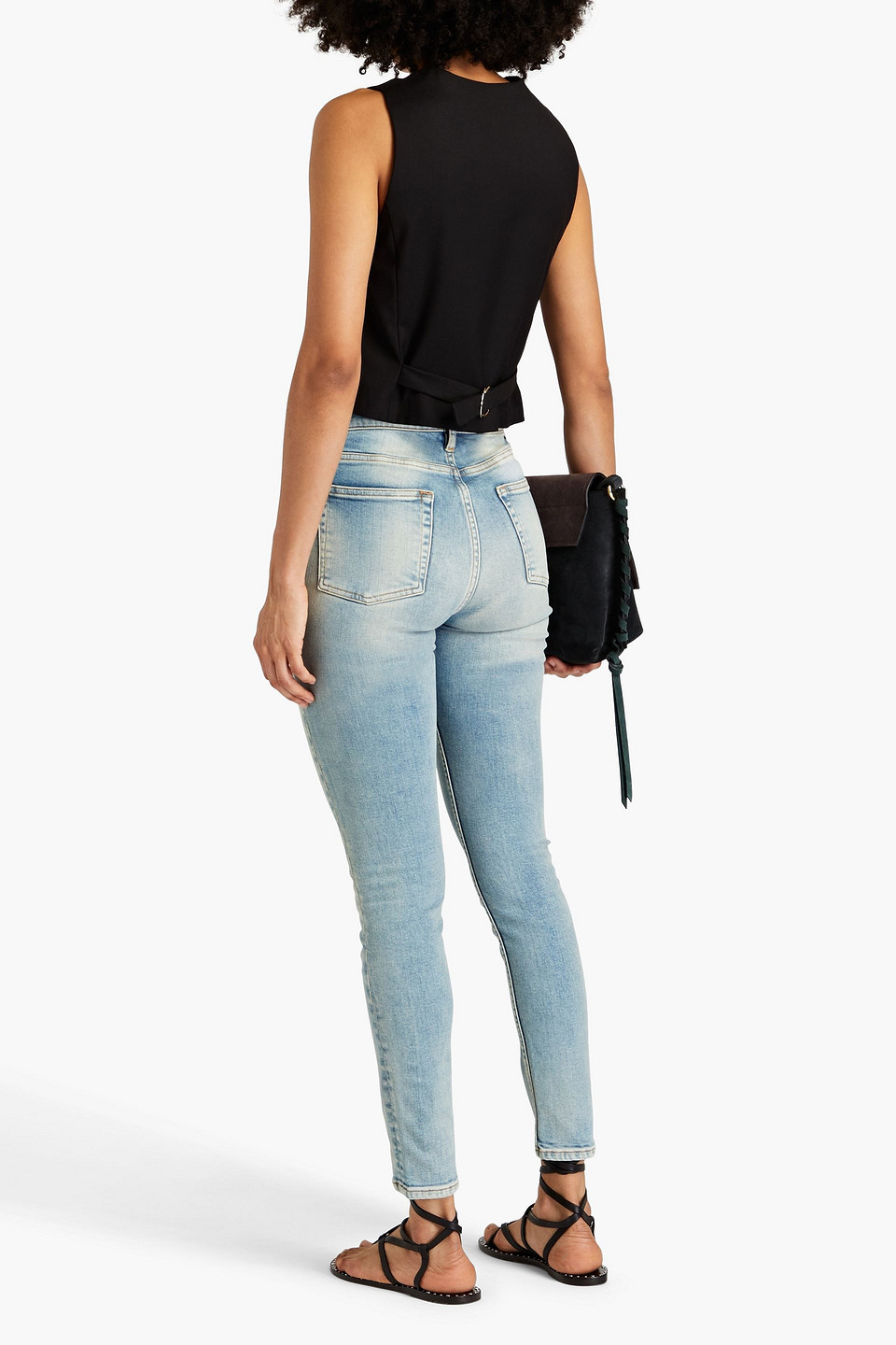 Shop Iro Traccky High-rise Skinny Jeans In Light Denim