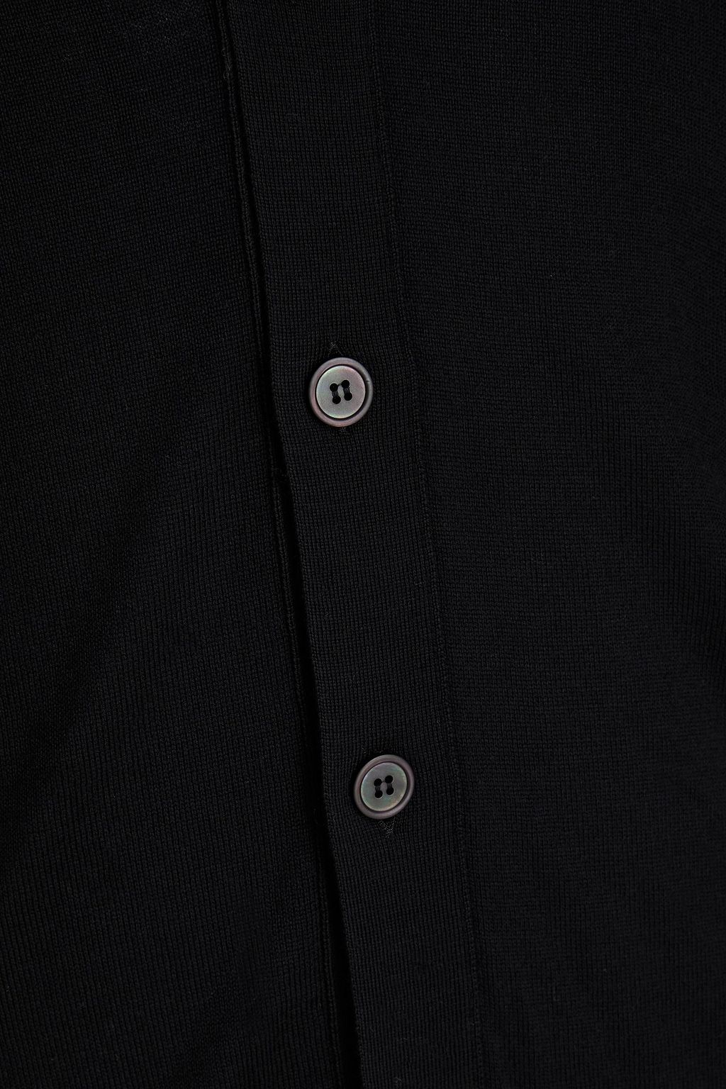 MCQUEEN Satin-jacquard and wool cardigan