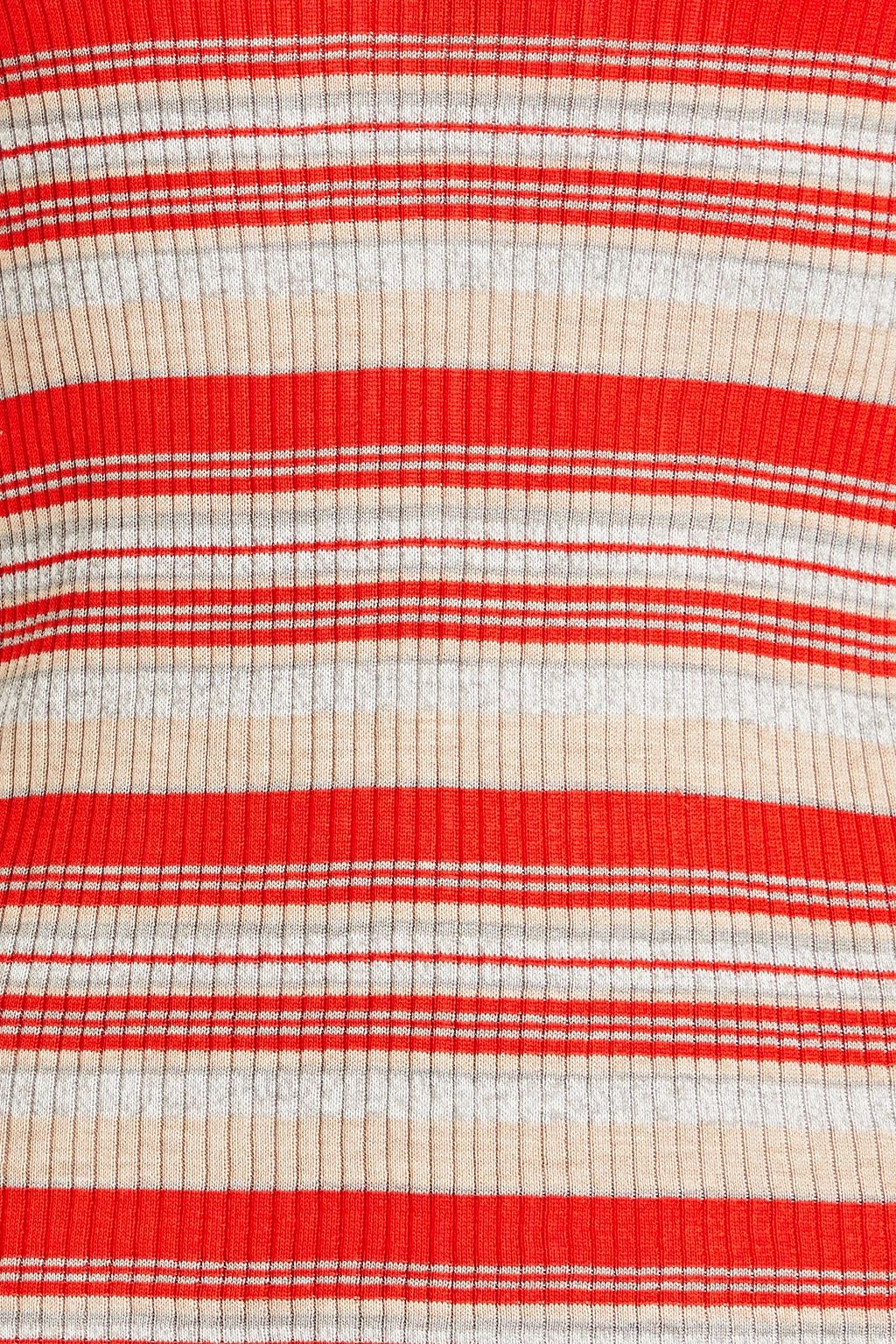 THEORY Ribbed striped silk tank