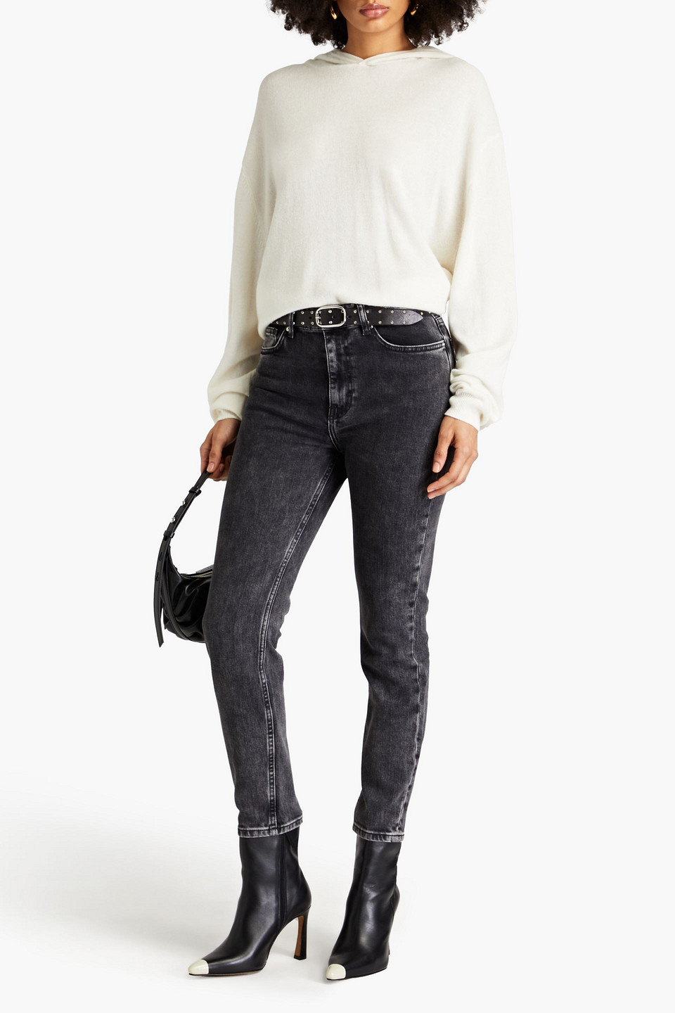 Shop Iro Traccky High-rise Skinny Jeans In Charcoal