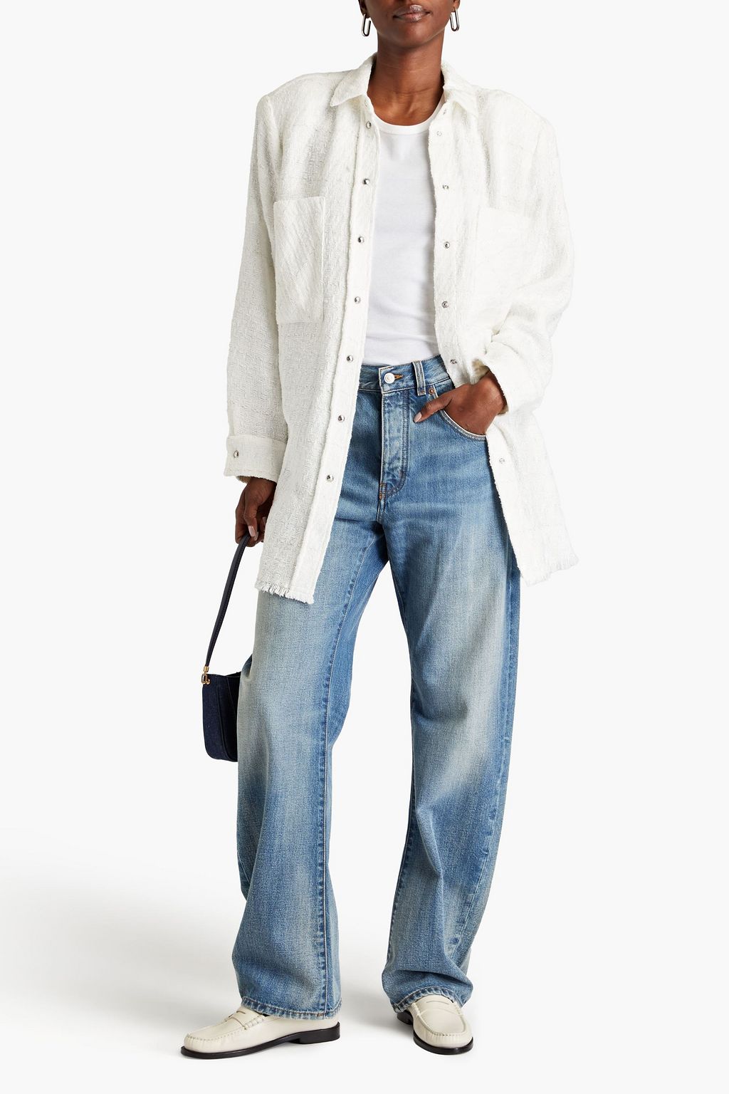 IRO Linsi cotton-blend tweed shirt