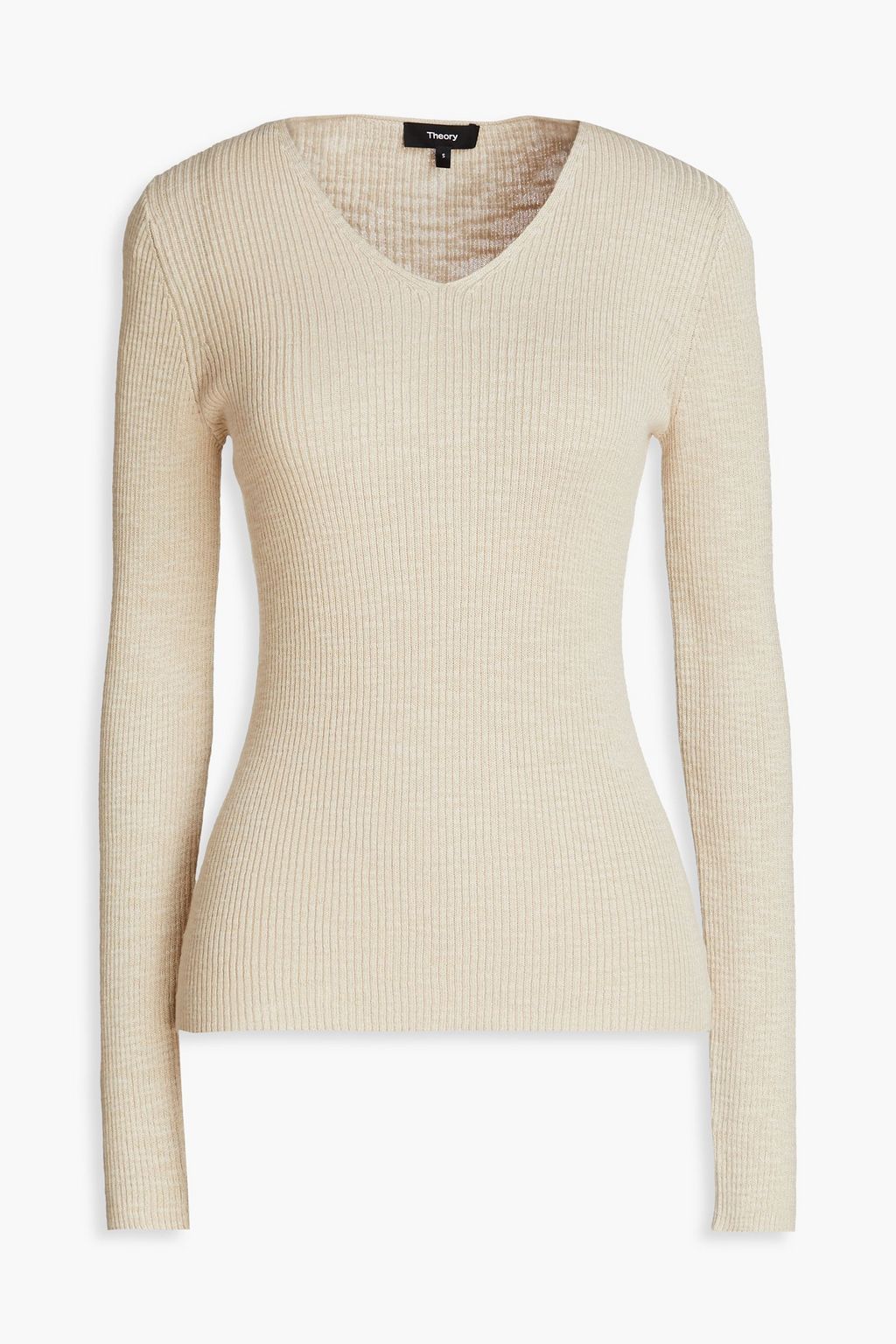 THEORY Ribbed cotton-blend sweater | THE OUTNET