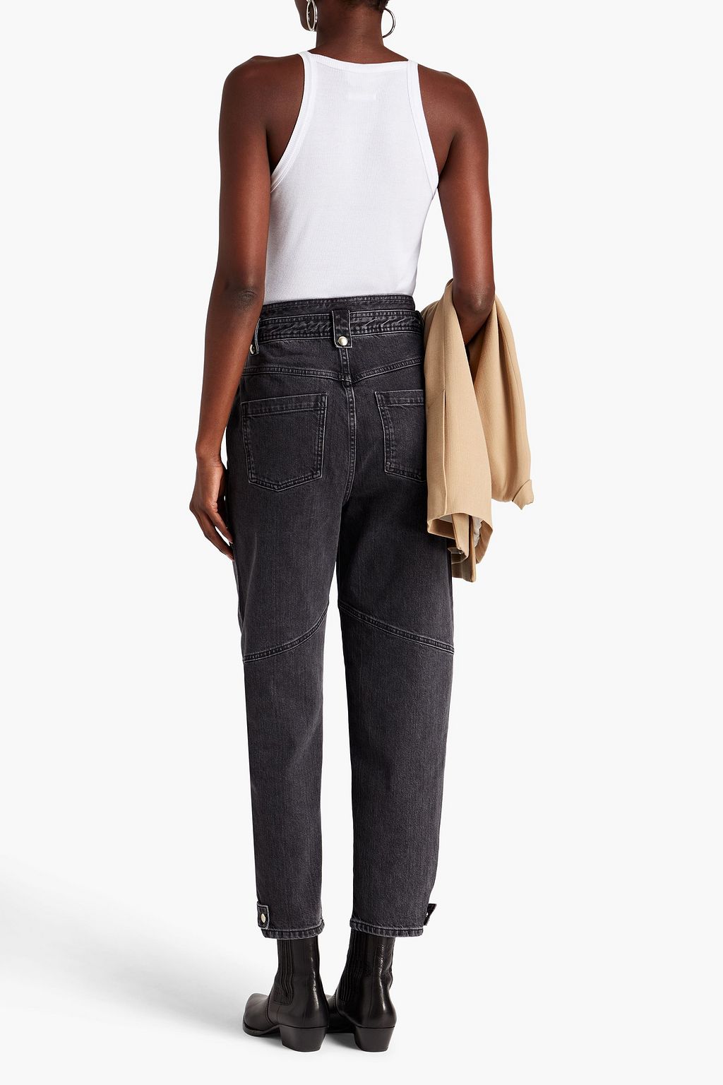 IRO Cropped high-rise tapered jeans