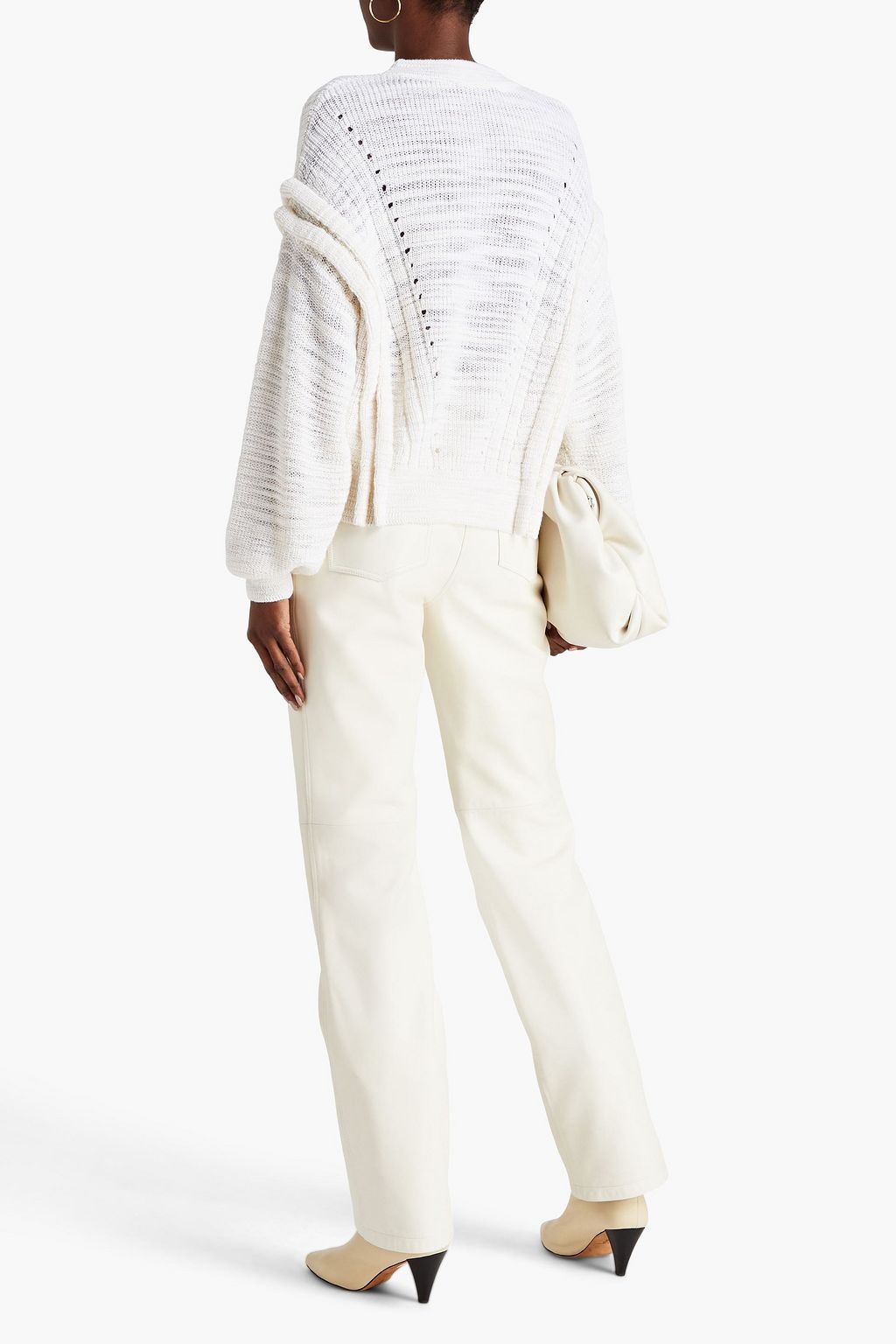 IRO Pointelle-knit linen-blend sweater