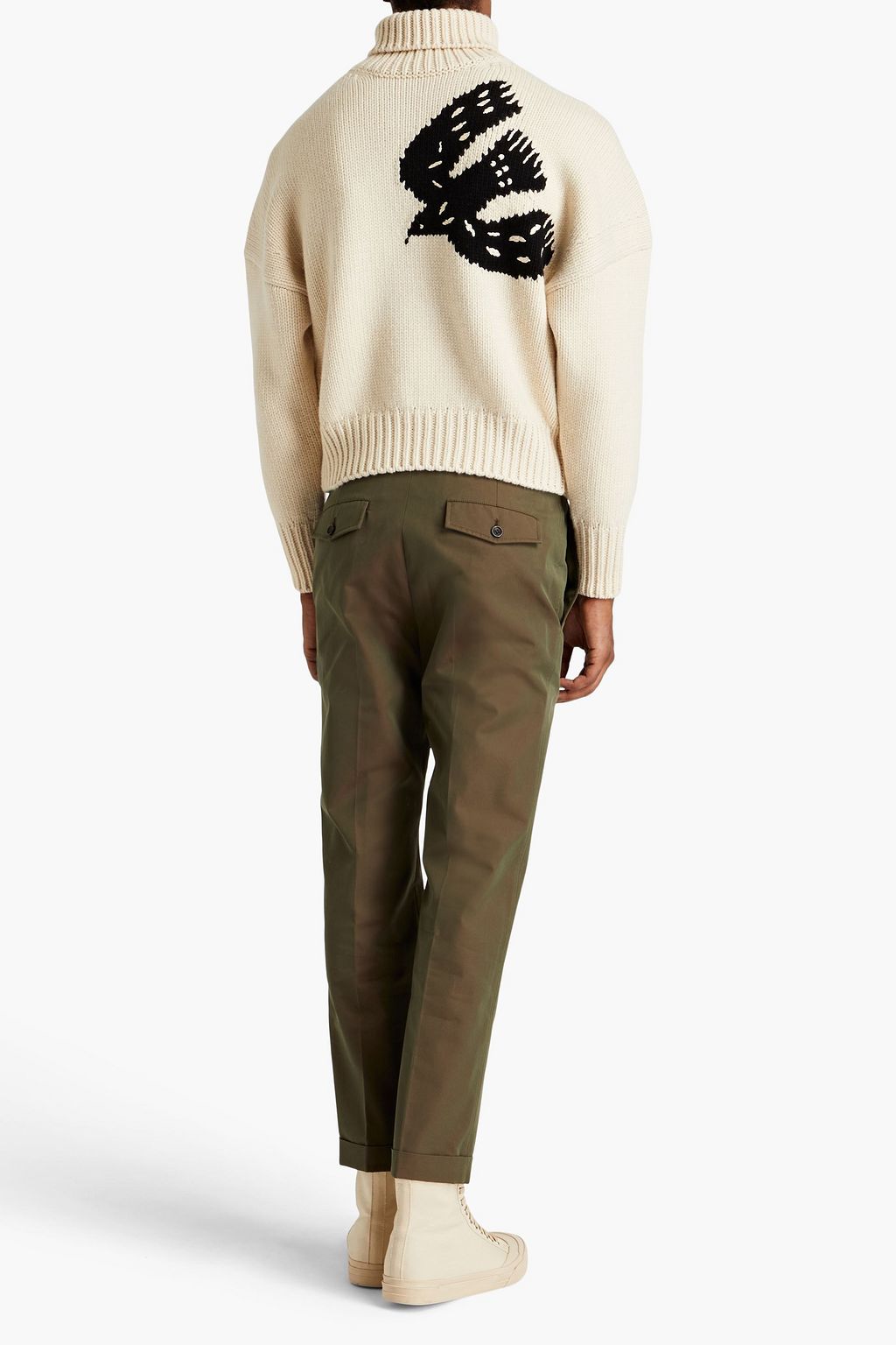MCQUEEN Iridescent cotton-twill chinos