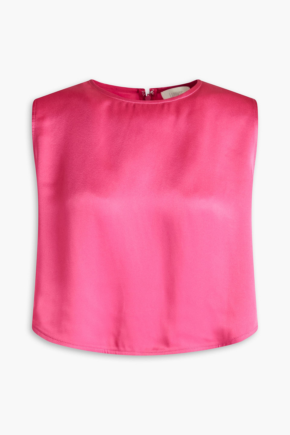 LAPOINTE CROPPED CREPE SATIN TOP