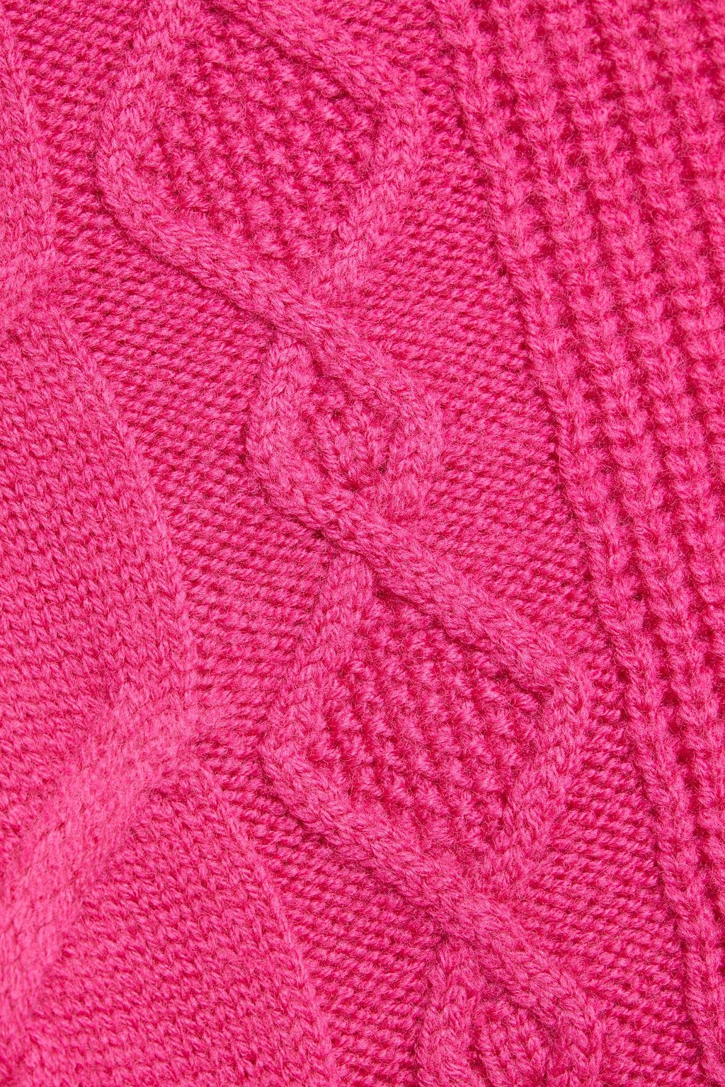 CAMI NYC Davney cropped cable-knit merino wool sweater