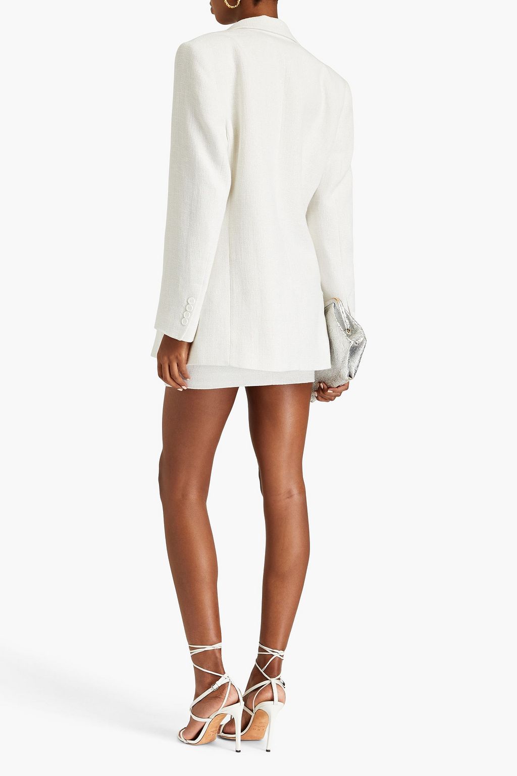 IRO Yaritza double-breasted metallic tweed blazer