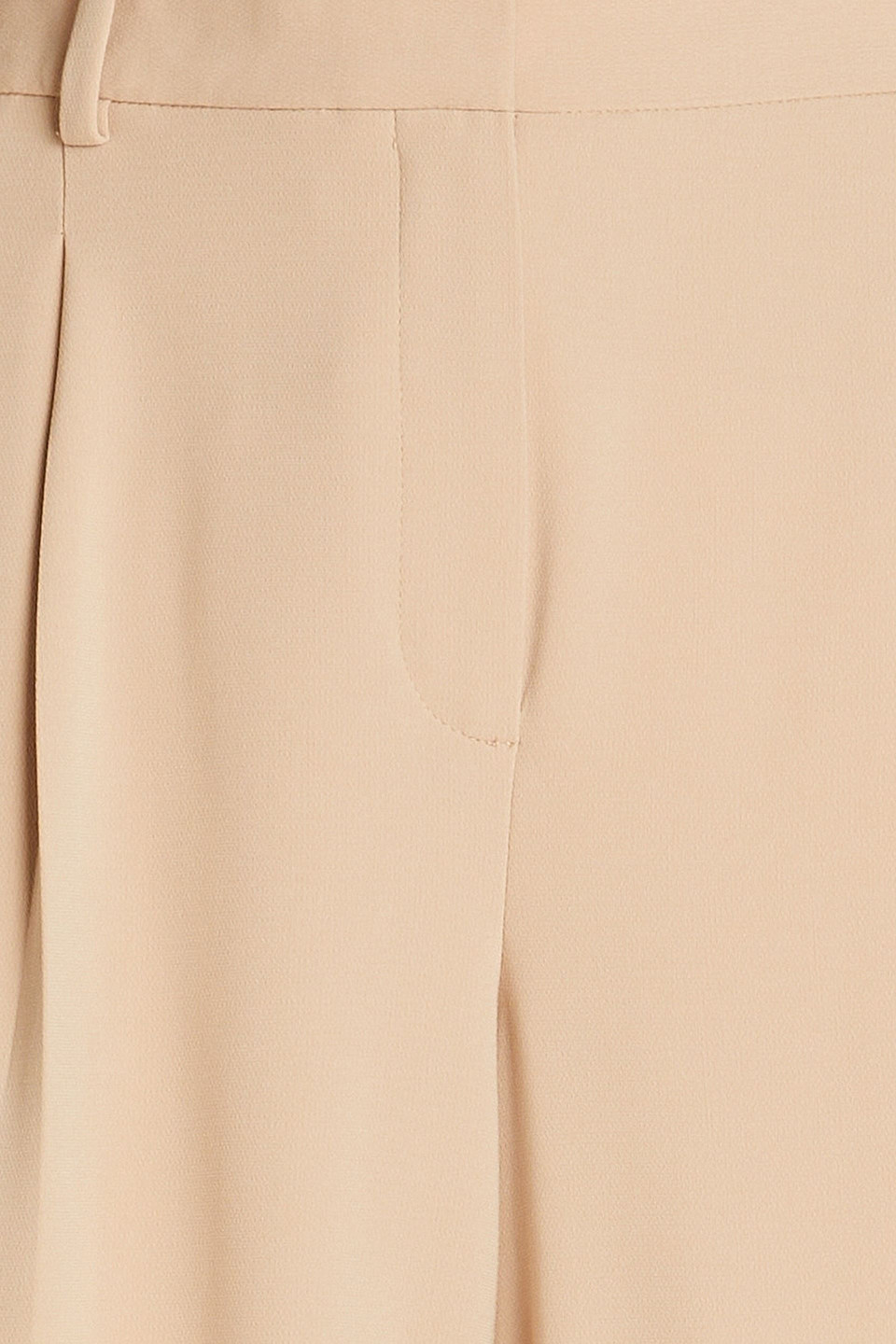 Theory Pleated Crepe Straight-leg Pants In Sand