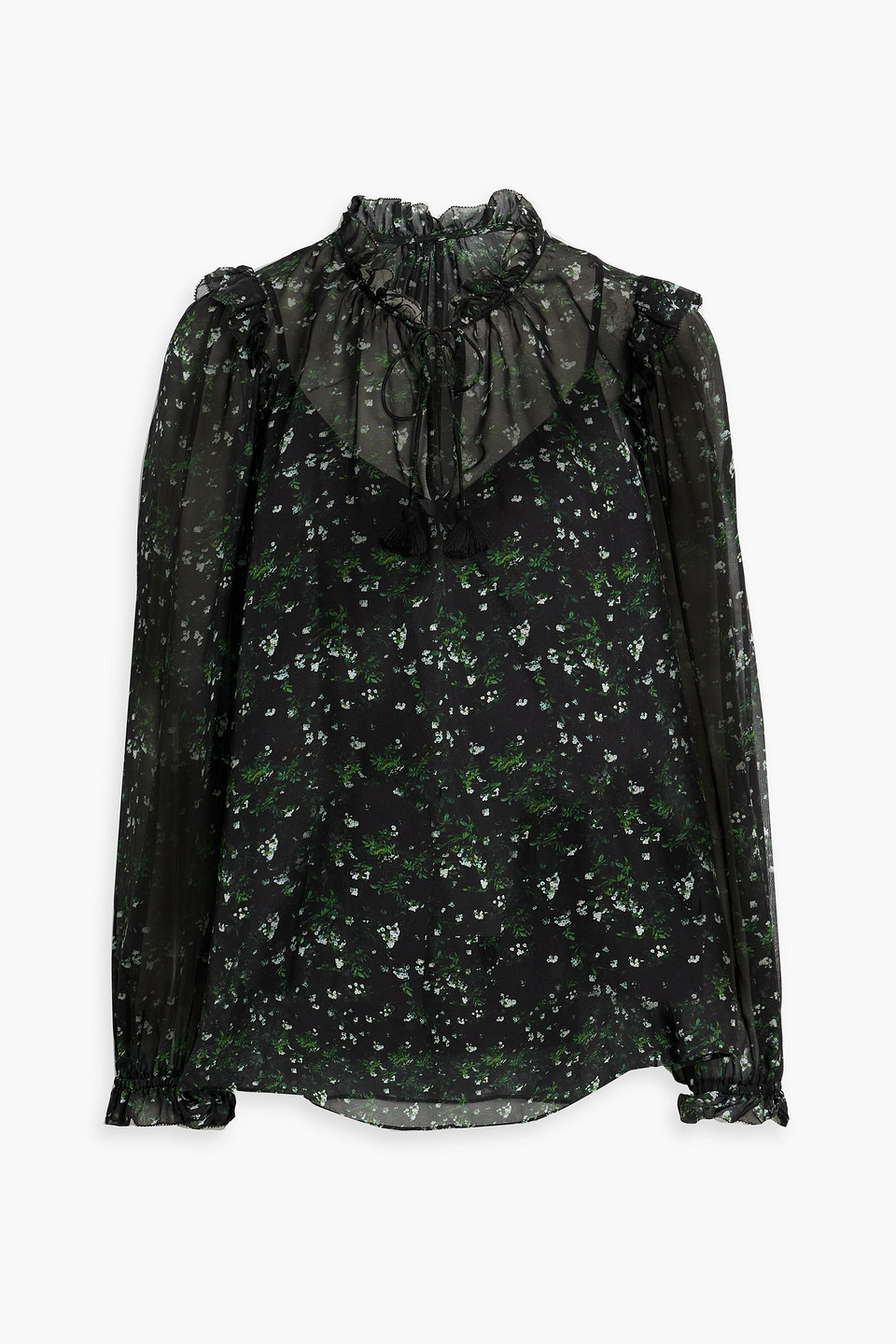 Cami NYC Sandy ruffled floral-print chiffon blouse