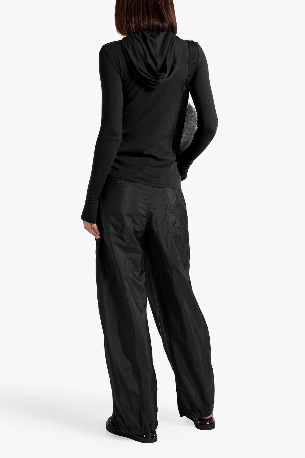 COMMANDO Ribbed stretch Pima cotton and modal-blend jersey hoodie