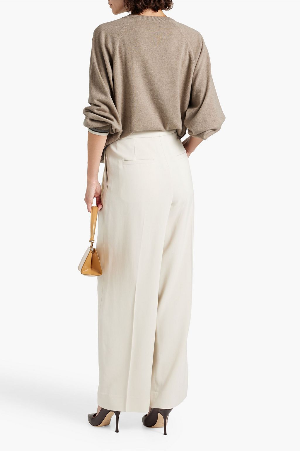 BRUNELLO CUCINELLI Pleated canvas tapered pants | THE OUTNET