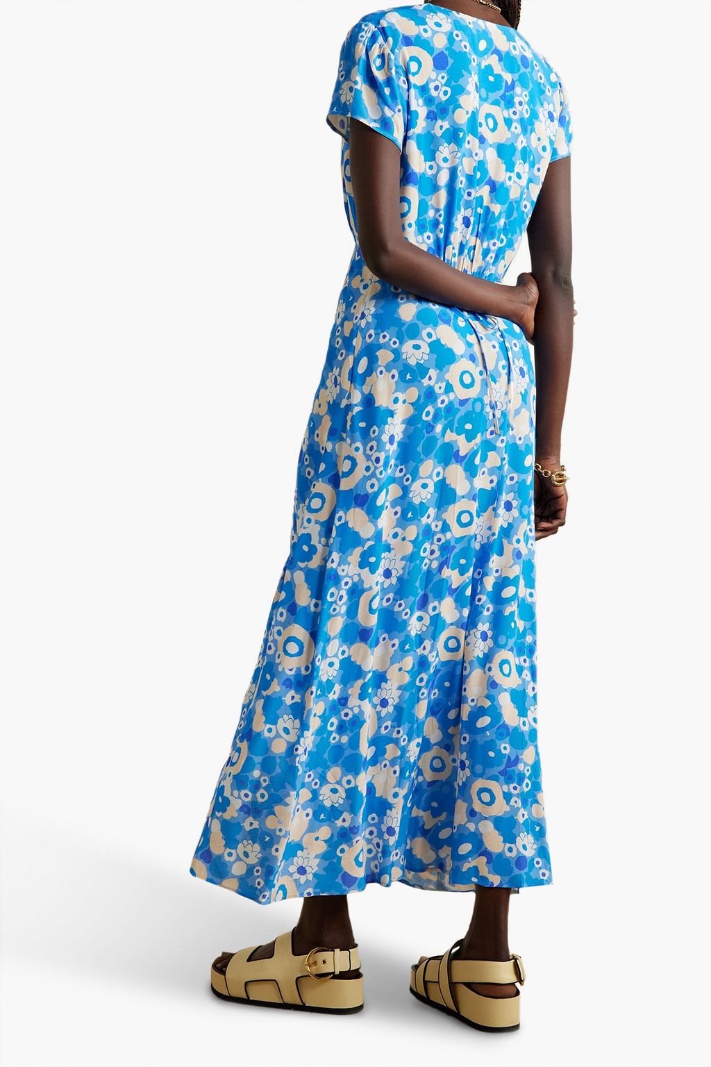 RIXO Aspen floral-print crepe midi dress