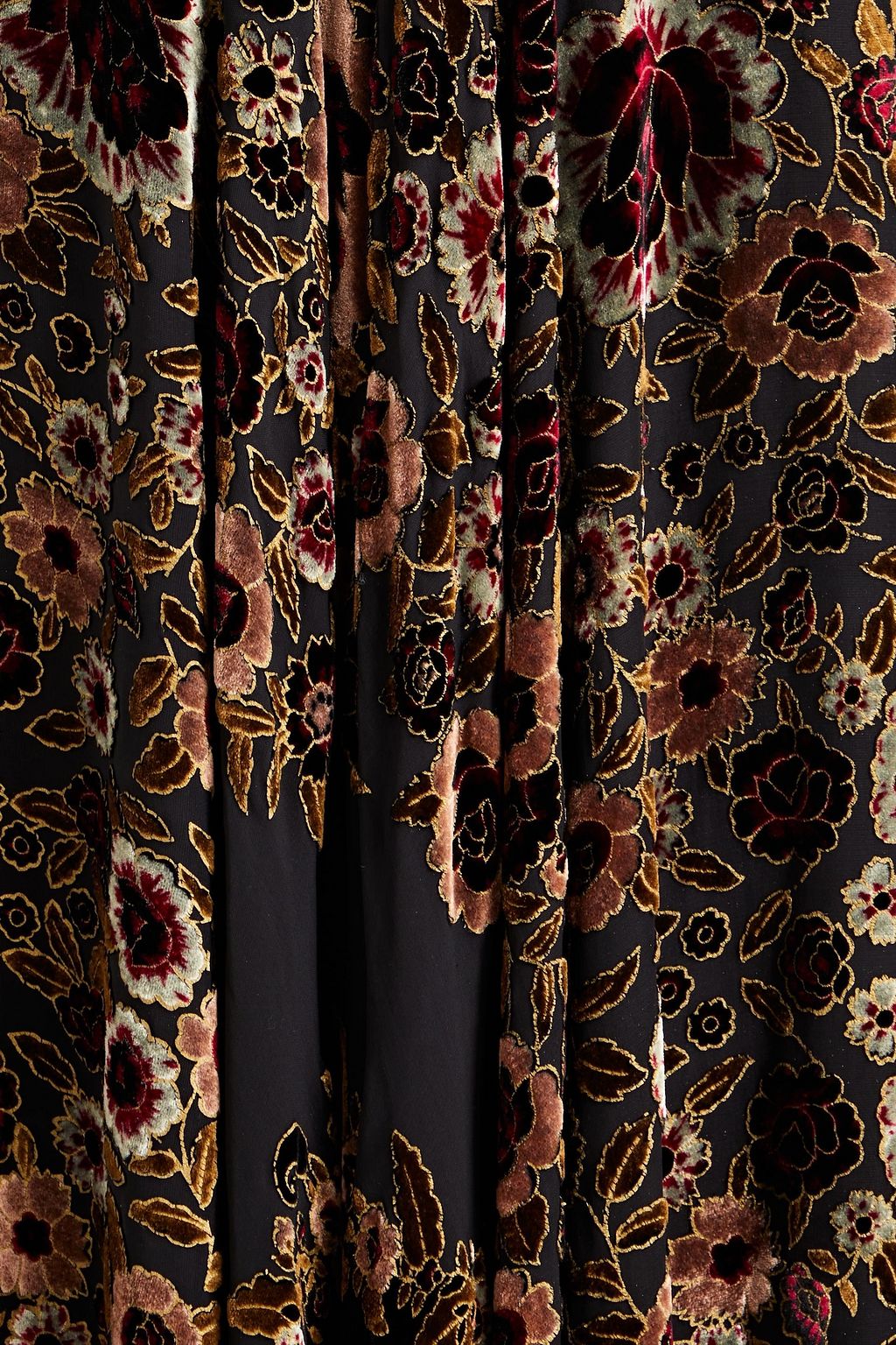 ETRO Wrap-effect devoré-velvet maxi dress