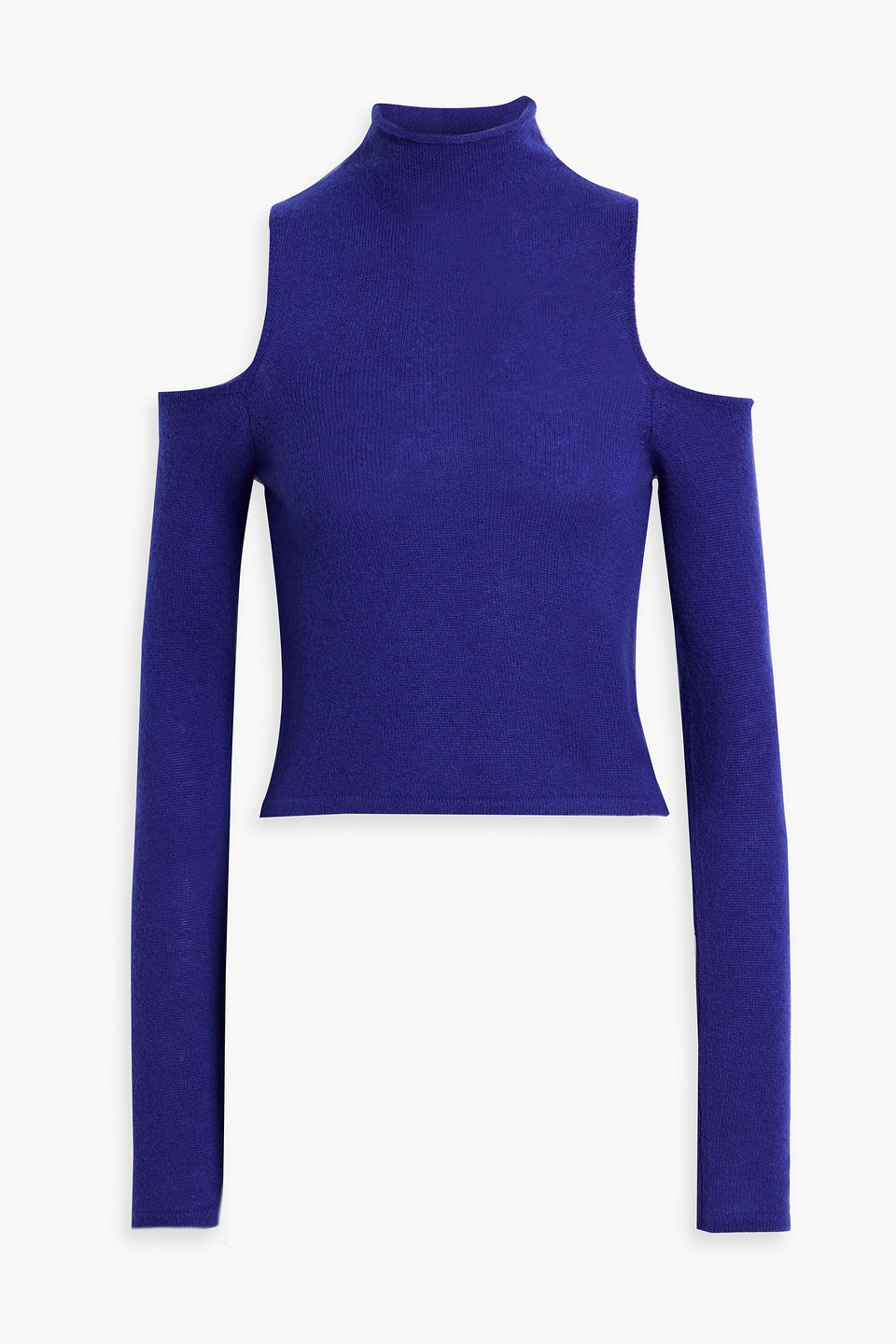 Lapointe Cutout Cashmere And Silk-blend Turtleneck Sweater In Indigo