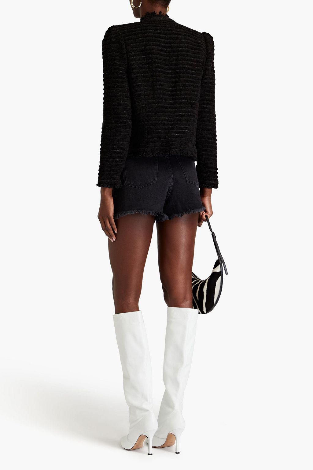 IRO Siana metallic bouclé-tweed jacket