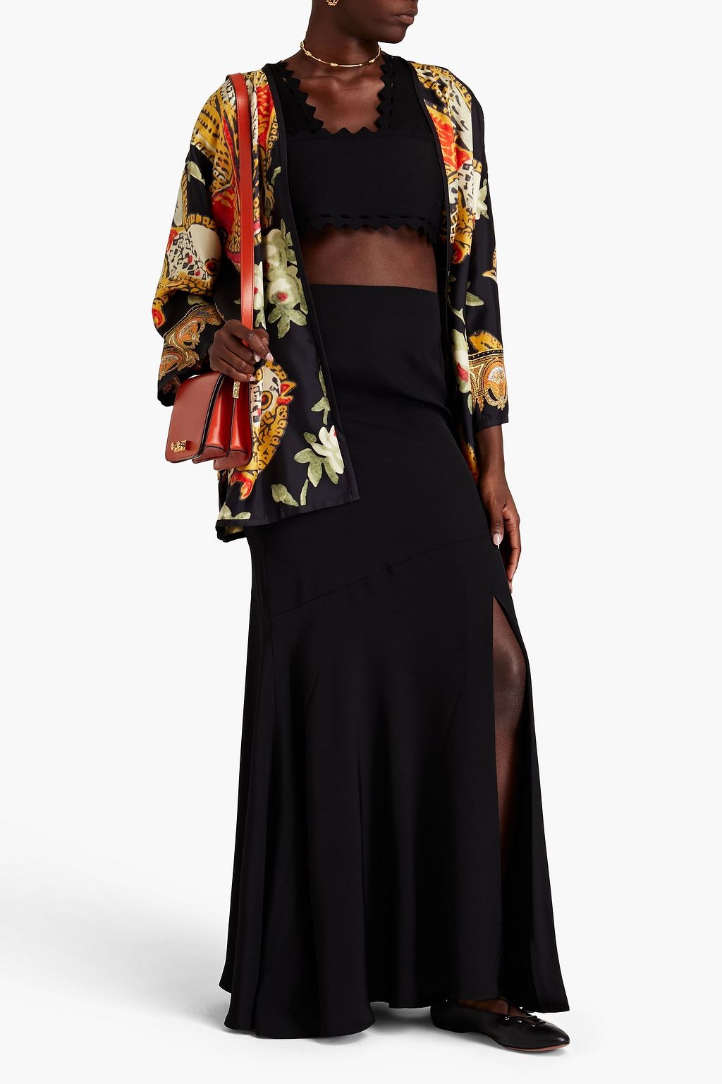 ETRO Silk-cady maxi skirt