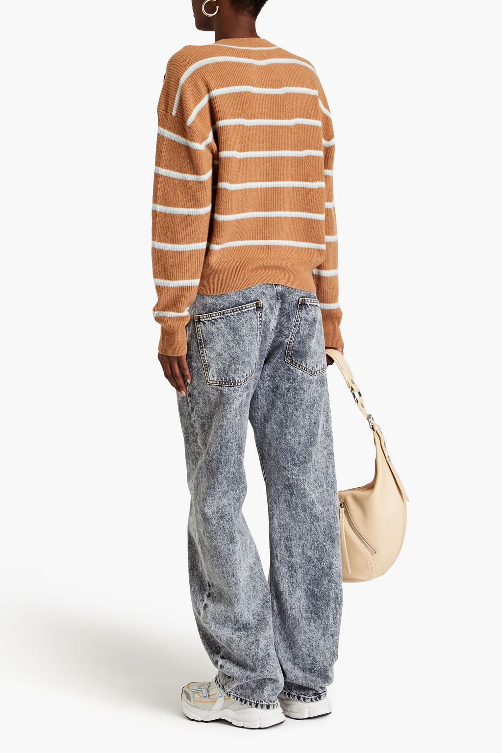 RAG & BONE كنزة رياضية من الكشمير بتصميم مخطط