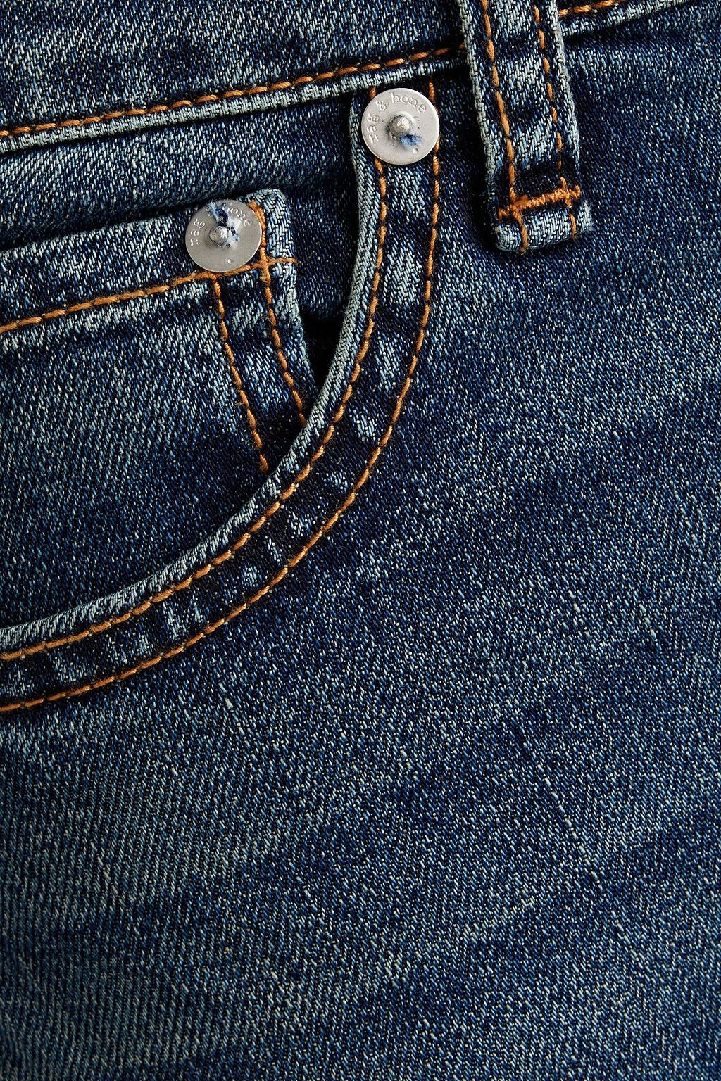 RAG & BONE 하이라이즈 크롭 슬림 레그 진