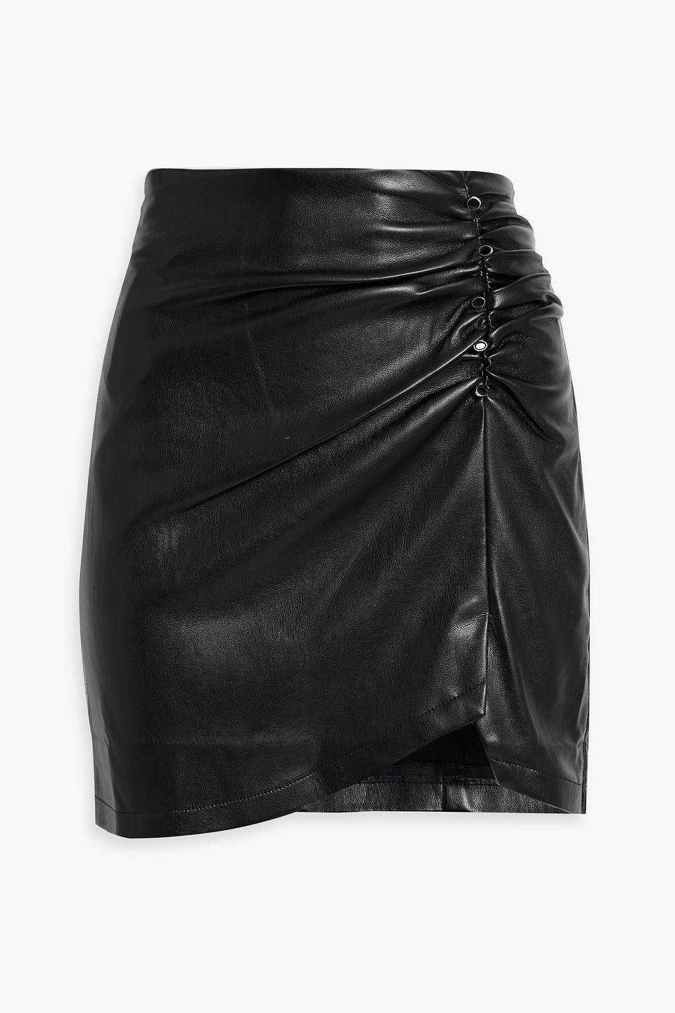 Cami NYC Aliah ruched faux leather mini skirt