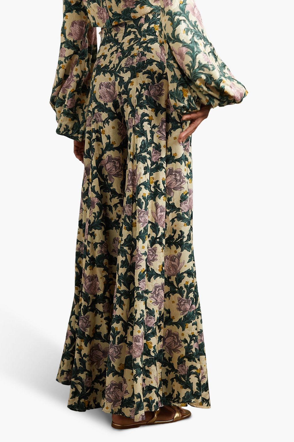 AGUA BY AGUA BENDITA Gaita floral-print ECOVERO-blend jacquard wide-leg pants