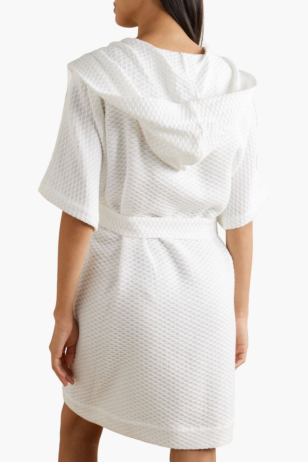 LISA MARIE FERNANDEZ Cotton-piqué hooded robe