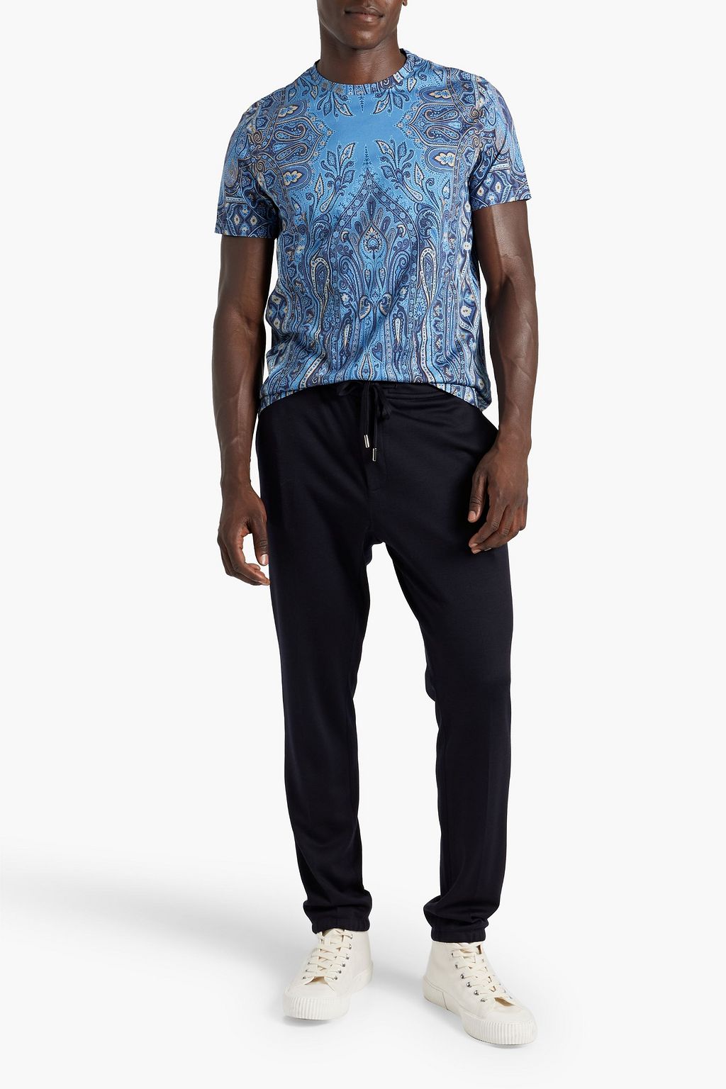 ETRO Printed cotton-jersey T-shirt