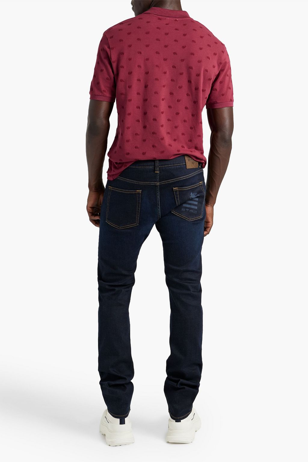 ETRO Embroidered cotton-piqué polo shirt