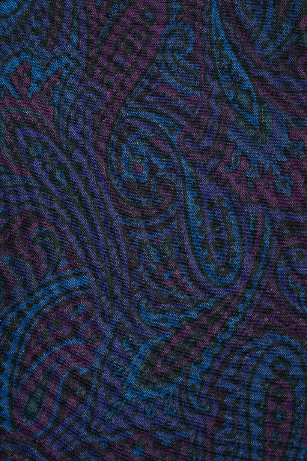 ETRO Printed cotton and cashmere-blend polo shirt