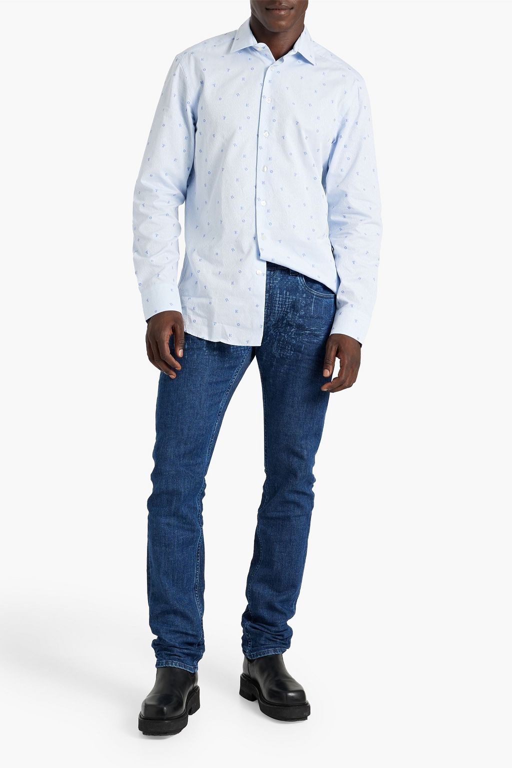 ETRO Skinny-fit printed denim jeans
