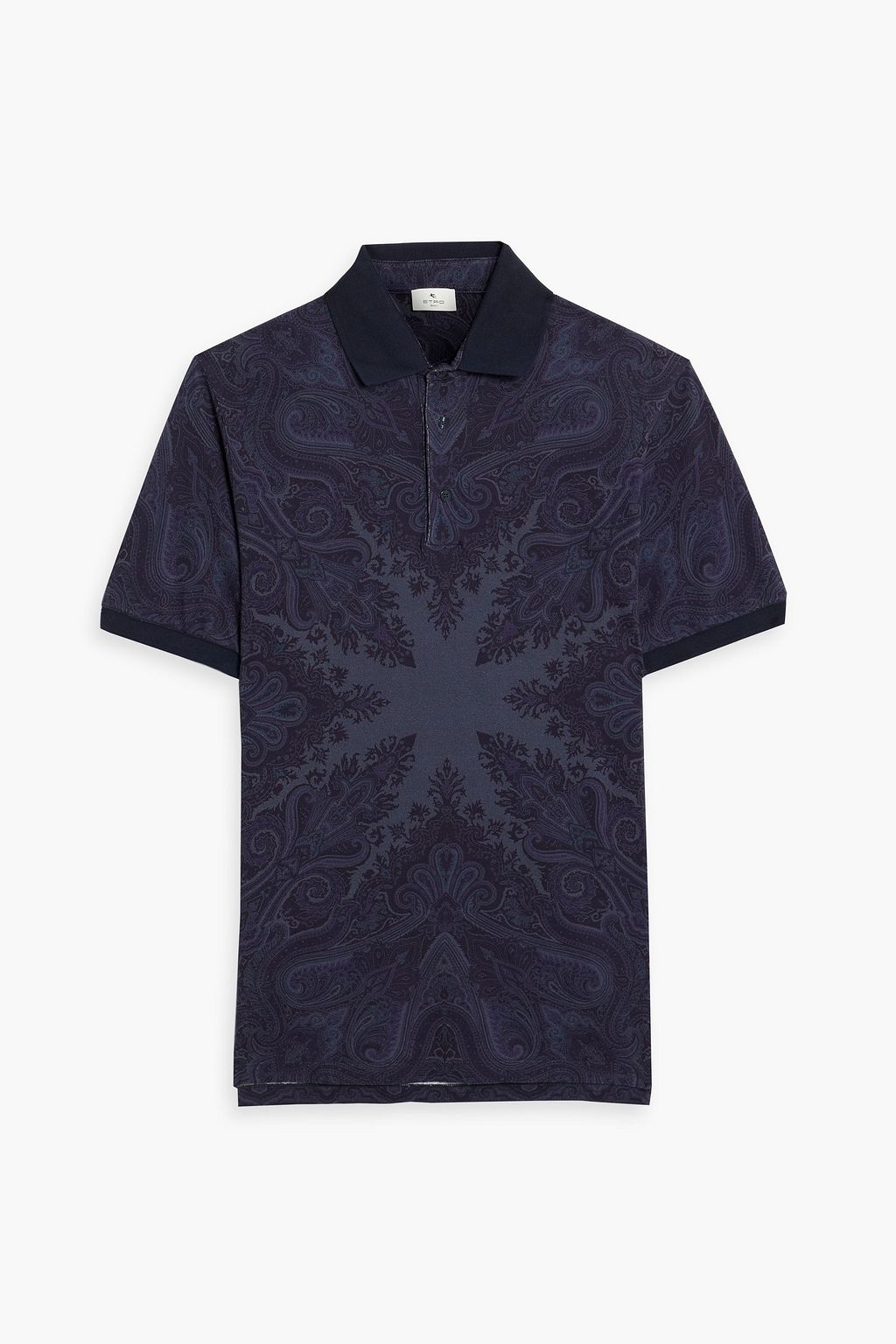 ETRO Printed cotton-piqué polo shirt | THE OUTNET