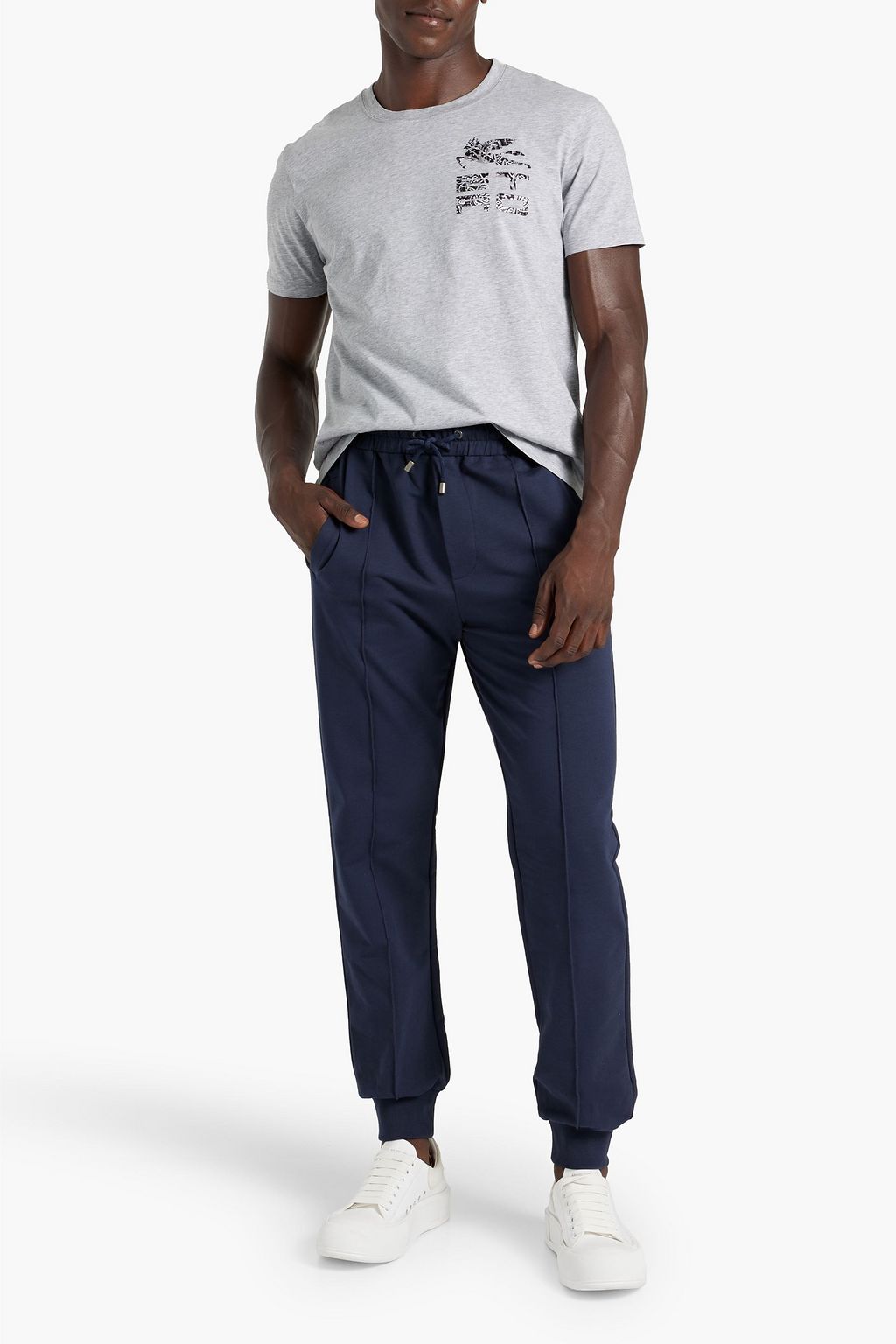 ETRO Flocked cotton-jersey T-shirt