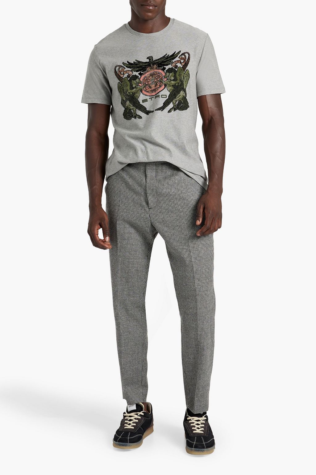 ETRO Flocked cotton-jersey T-shirt