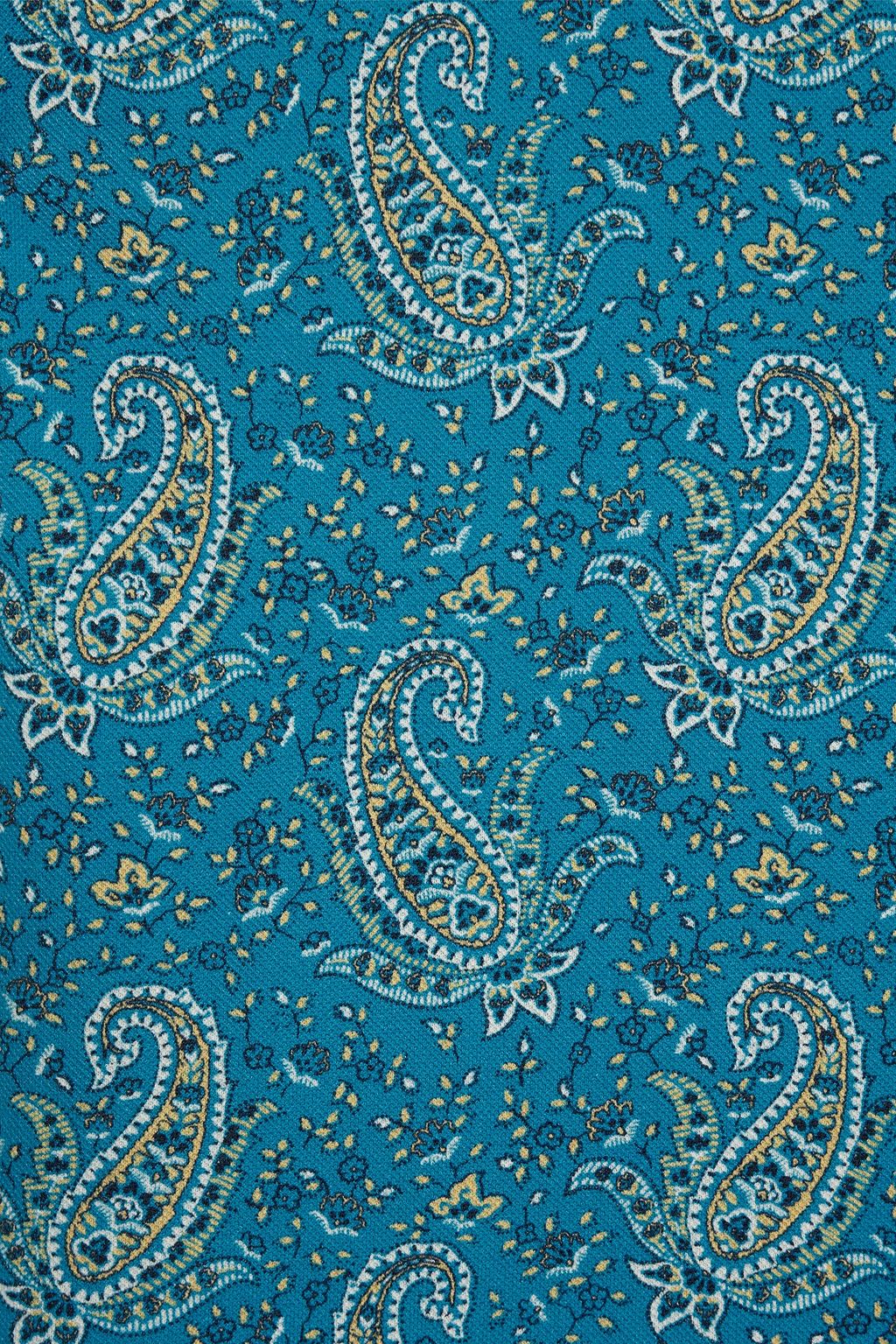 ETRO Paisley-print cotton-piqué polo shirt