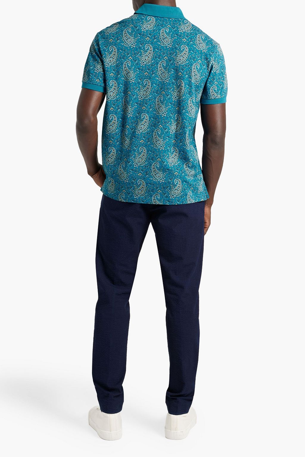 ETRO Paisley-print cotton-piqué polo shirt