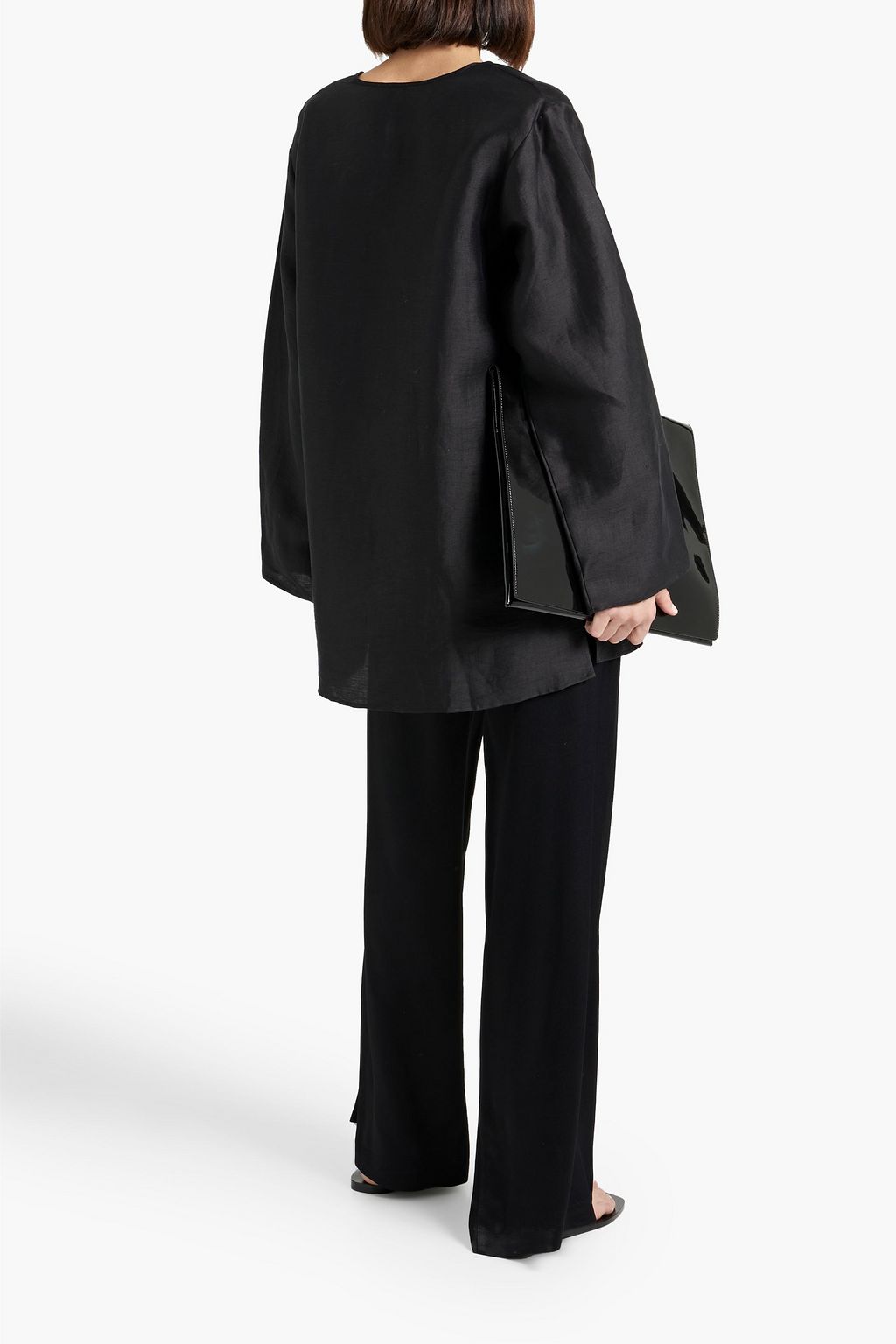 TOTEME Layered linen-blend top