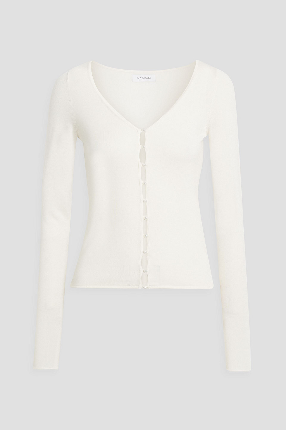 Naadam Cardigan Aus Cupro Und Kaschmir In White