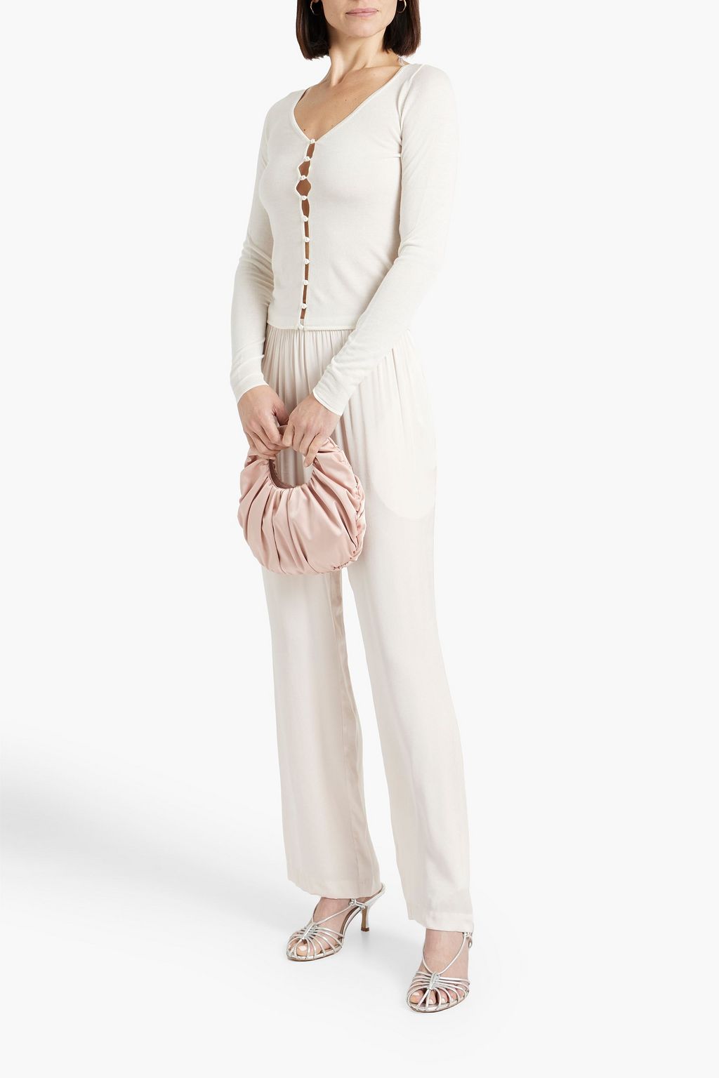 NAADAM Cupro and cashmere cardigan