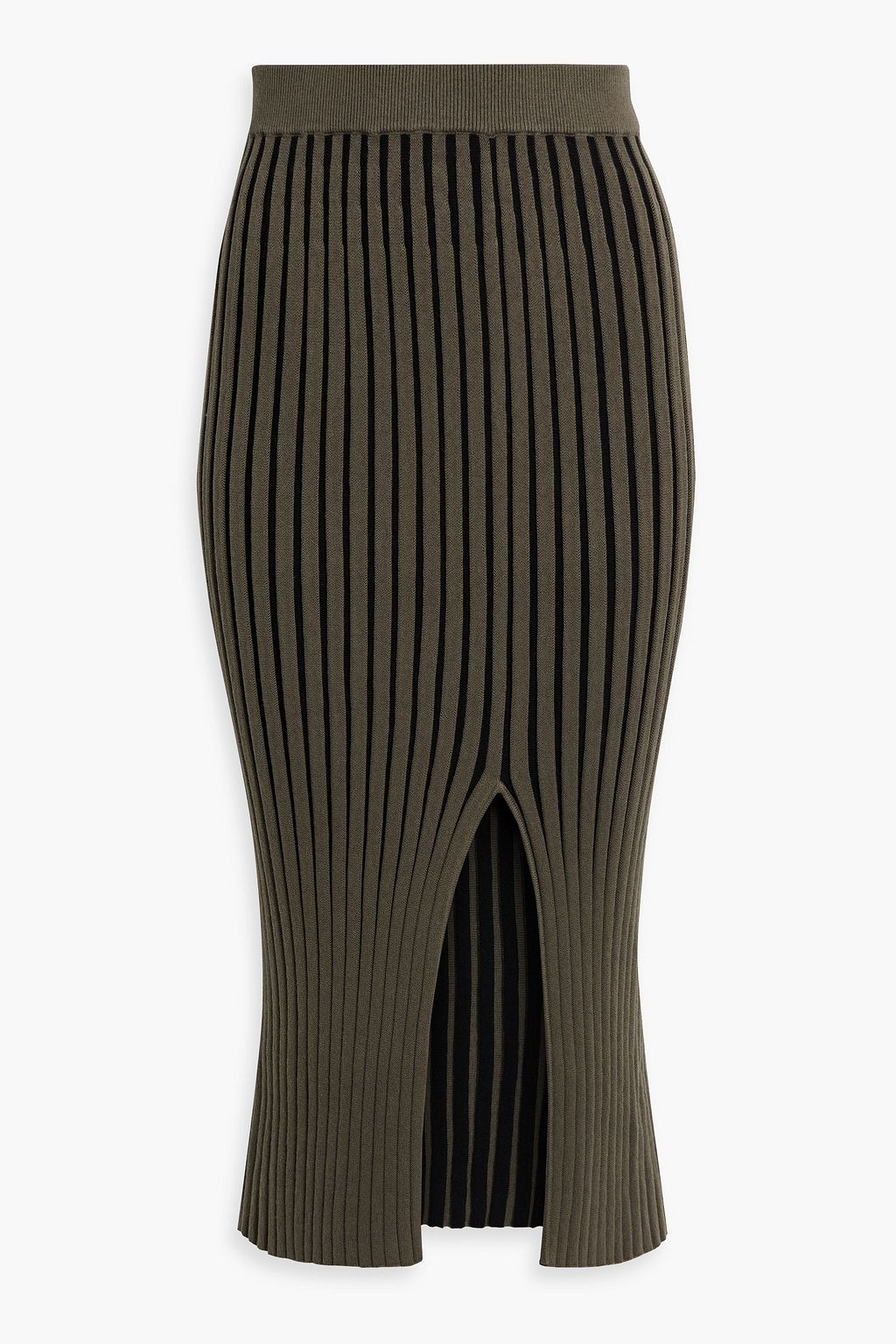 Cotton online ribbed skirt