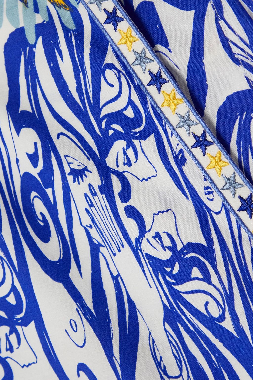 EMPORIO SIRENUSE Printed cotton-poplin shorts