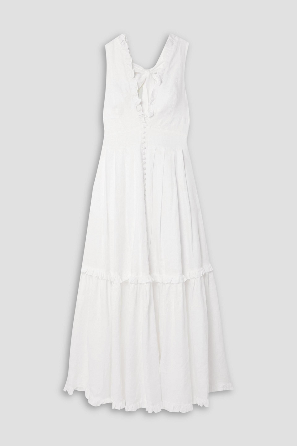 JOSLIN Juliet tiered ruffled linen maxi dress