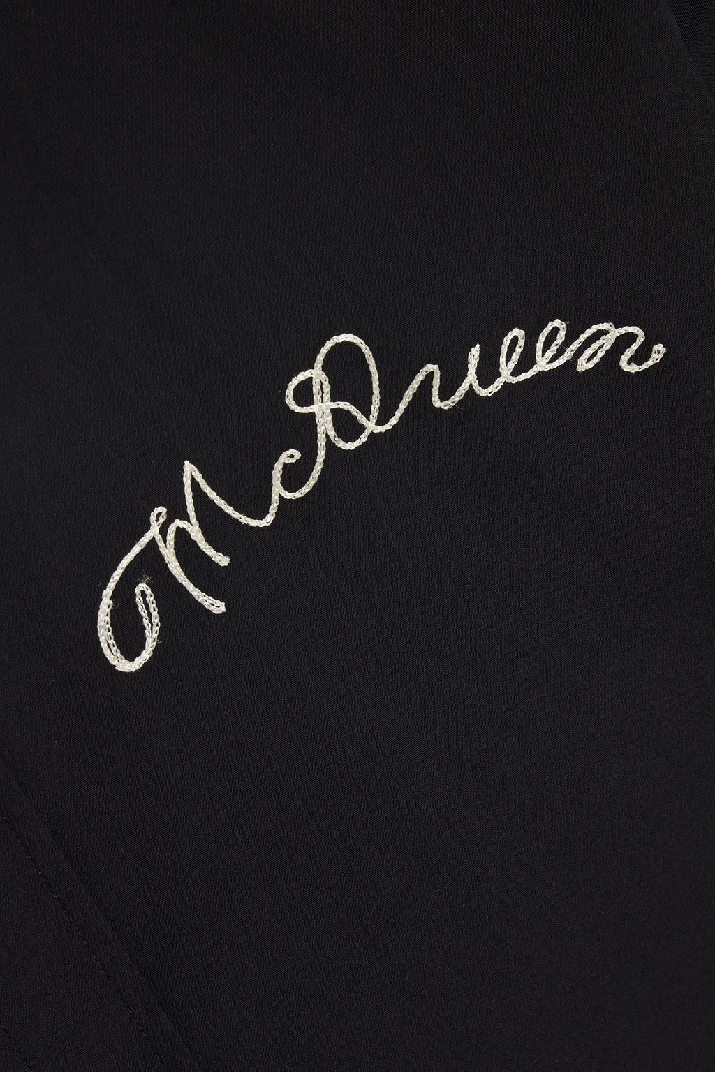 MCQUEEN Embroidered stretch-cotton poplin shirt