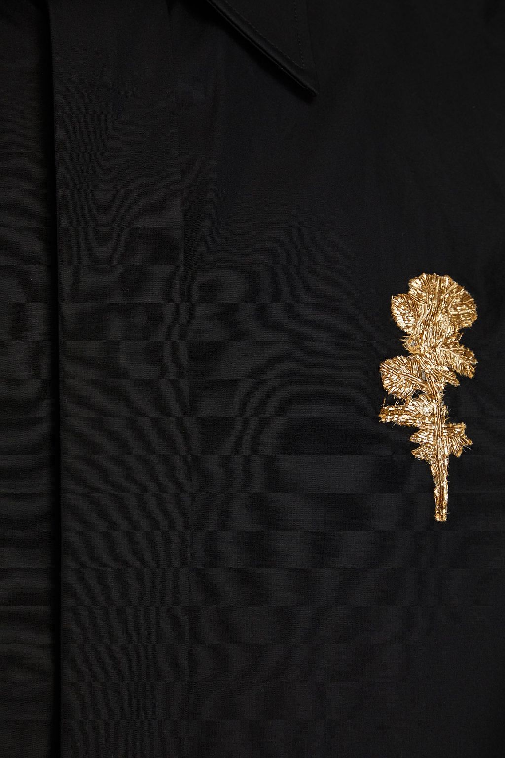 MCQUEEN Embroidered cotton-poplin shirt