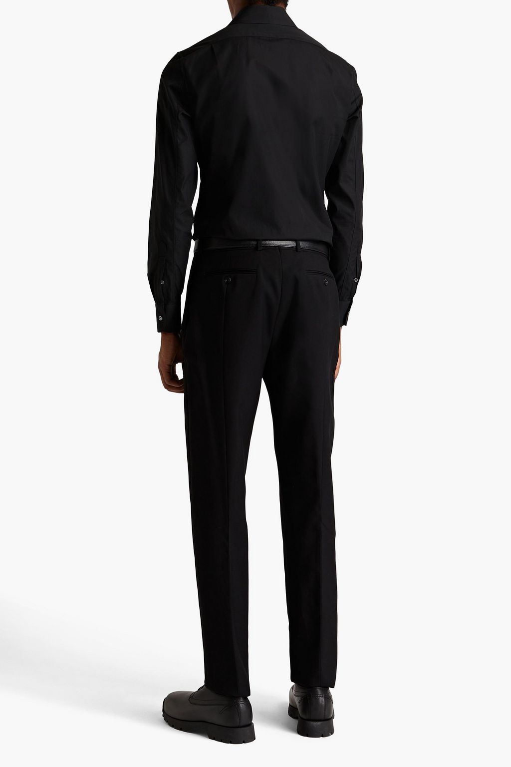 MCQUEEN Embroidered cotton-poplin shirt