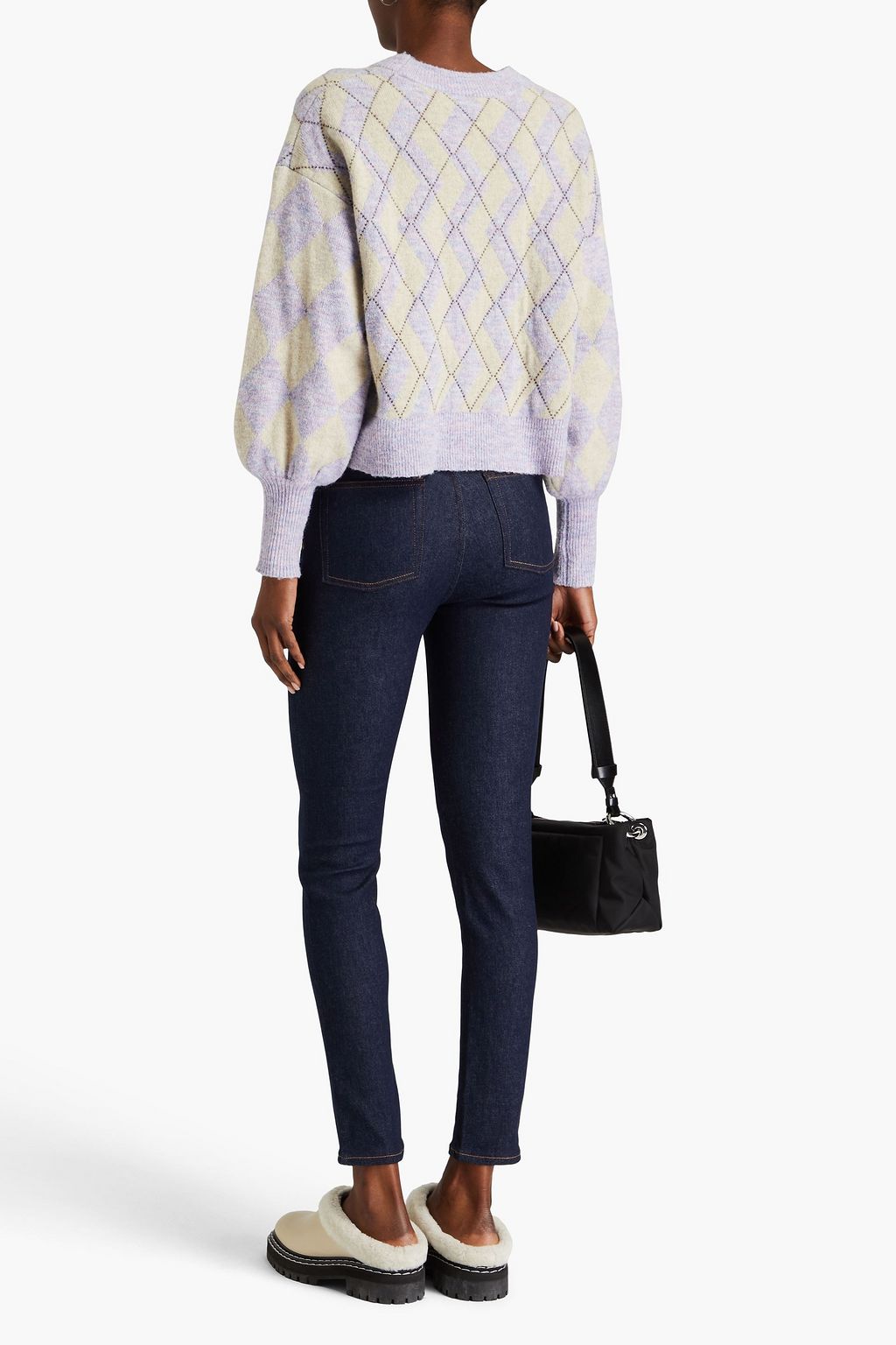 ACNE STUDIOS جينز بأرجل ضيقة وبخصر عالٍ