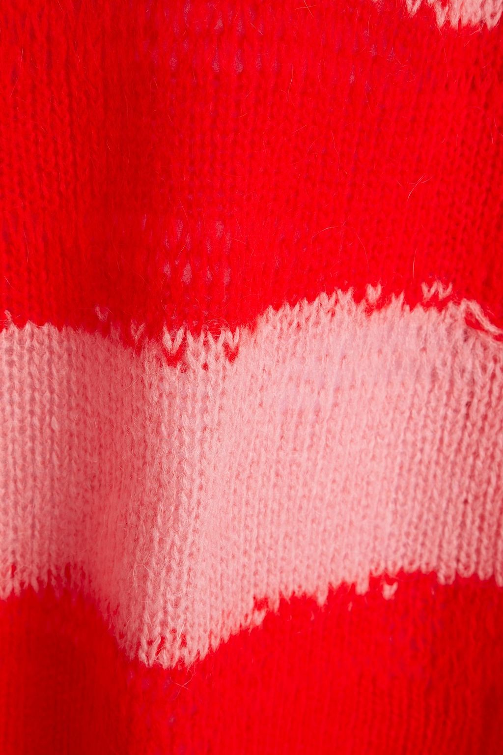 ACNE STUDIOS Kalia distressed striped intarsia-knit sweater