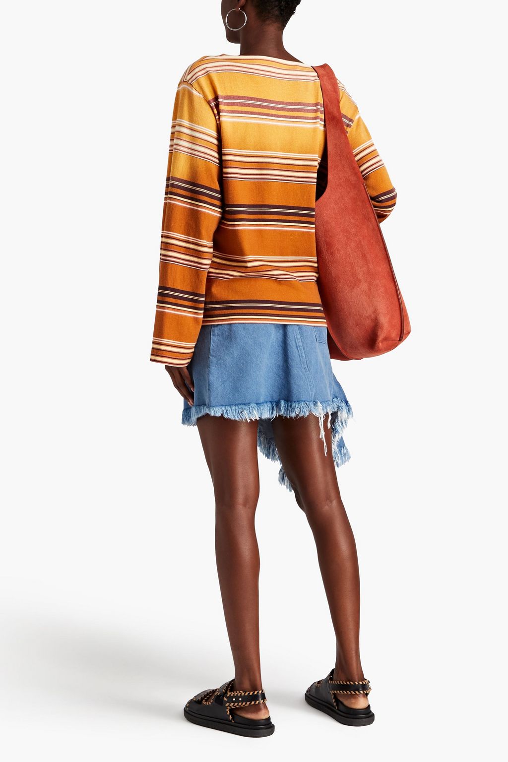 ACNE STUDIOS Enos striped cotton-jersey top